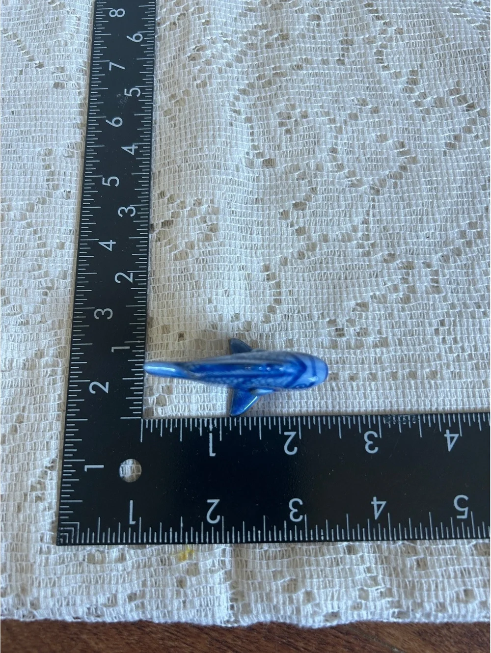 Small Blue Ceramic Fish Figurine